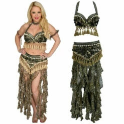 3pc Leopard Belly Dancing Set
