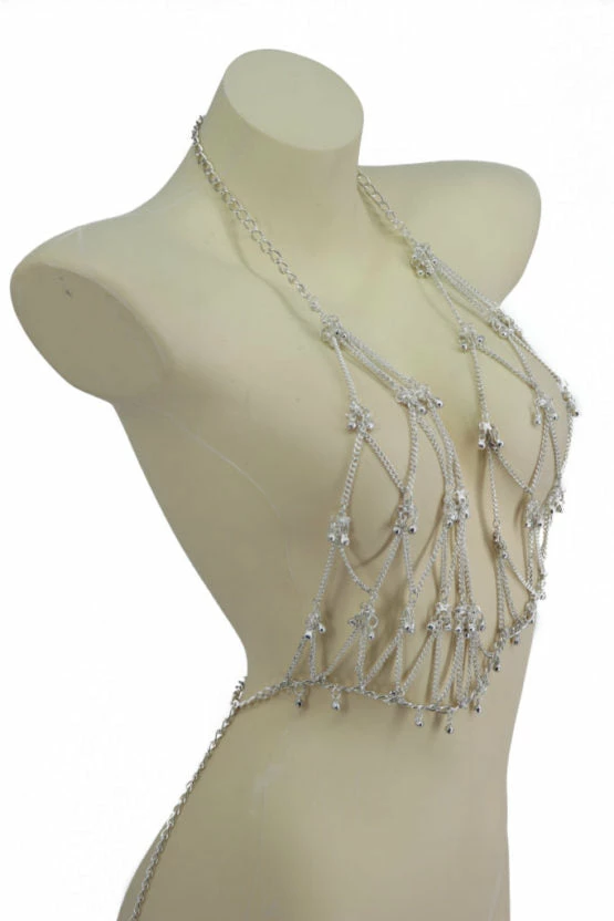 CHAIN MAIL BRA WITH BELLS | Rave - Image 2
