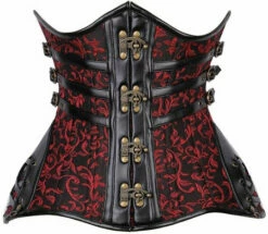 Red Curvy Steampunk Corset | Daisy Corset
