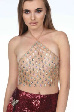 Diamond Chain Halter Top