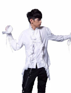 White Gothic Pirate Shirt | Adult