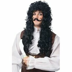Captain Hook Wig & Mustache
