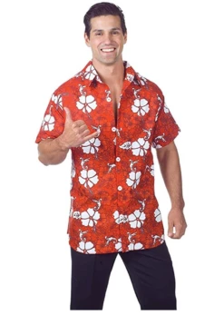 Hawaiian Shirt - Red | Adult