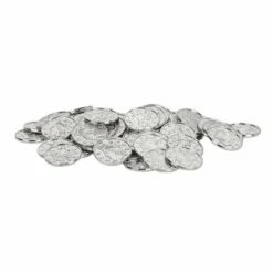 Plastic Silver Pirate Coins 100pc | Kid's Birthday