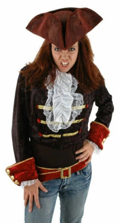 Blood Red Scallywag Pirate Hat