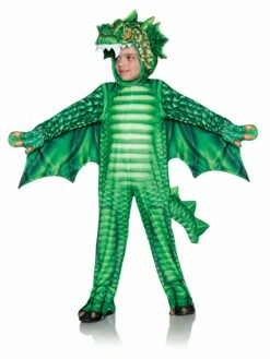 Green Printed Dragon Costume | Toddler