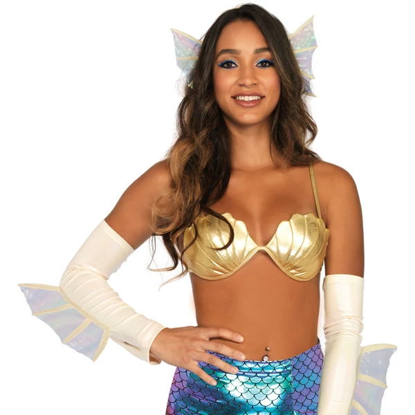 Adult Mermaid Shell Bra Top - Gold | Leg Avenue