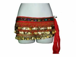 Jewel Coin Sash | Red & Gold