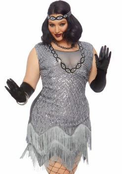 LEG AVENUE Roaring Roxy Flapper Costume | Plus Size 1X/2X