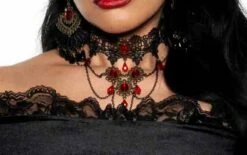 Teardrop Red Bead Choker