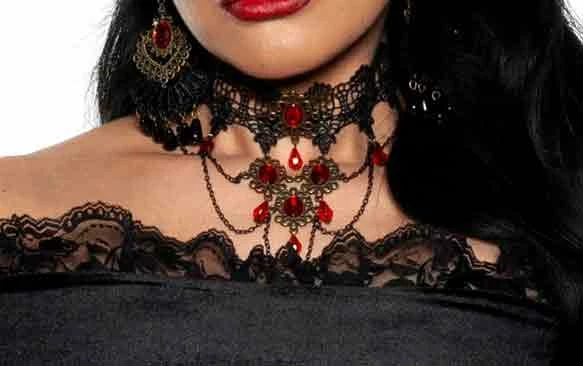 Teardrop Red Bead Choker